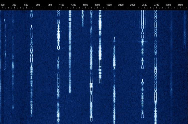 Sample waterfall display